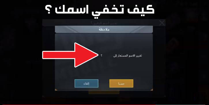 كيف اخفي اسمي في ببجي من الكمبيوتر